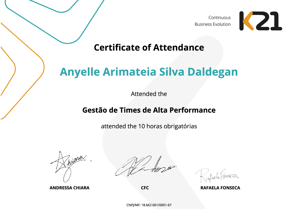 Certificado K21